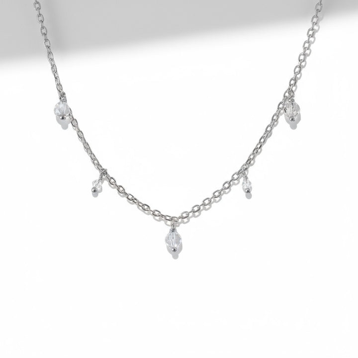 Collier "Pilula" mit feinen Bergkristallen