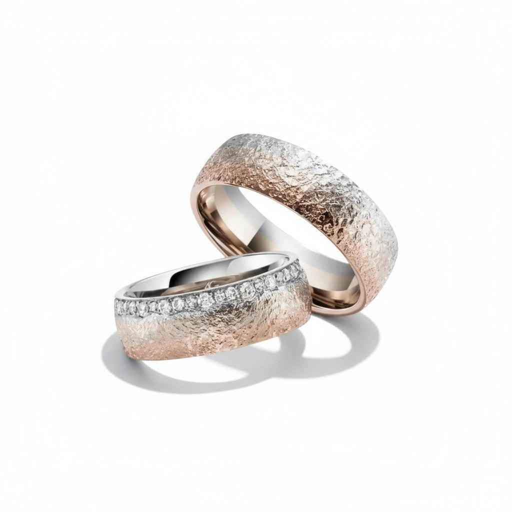 Mondlicht Trauringe mit 22 Brillanten