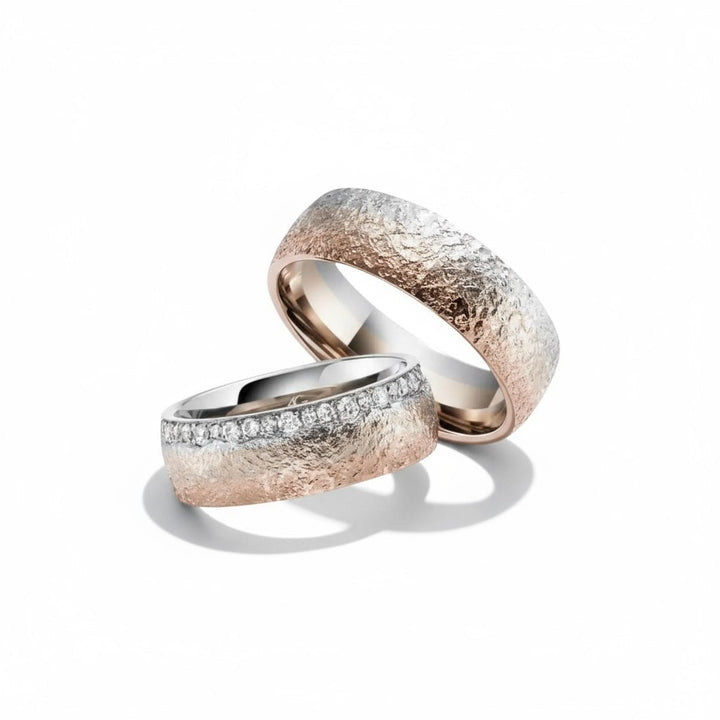 Mondlicht Trauringe mit 22 Brillanten