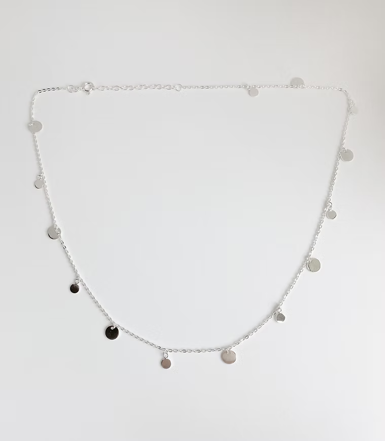 feine Ankerkette diamantiert in Silber 925 mit feinen Plättchen