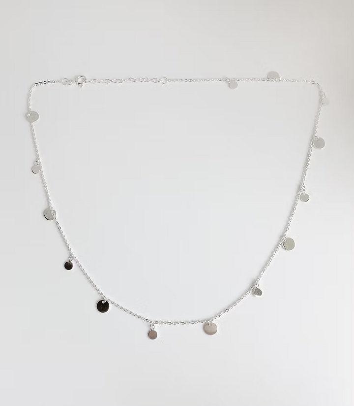 feine Ankerkette diamantiert in Silber 925 mit feinen Plättchen