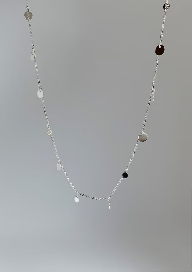 feine Ankerkette diamantiert in Silber 925 mit feinen Plättchen