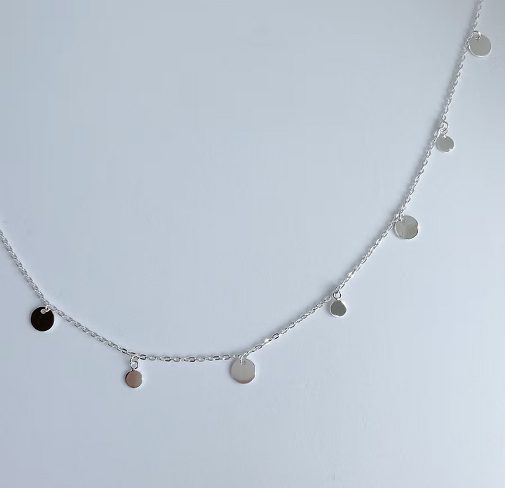 feine Ankerkette diamantiert in Silber 925 mit feinen Plättchen