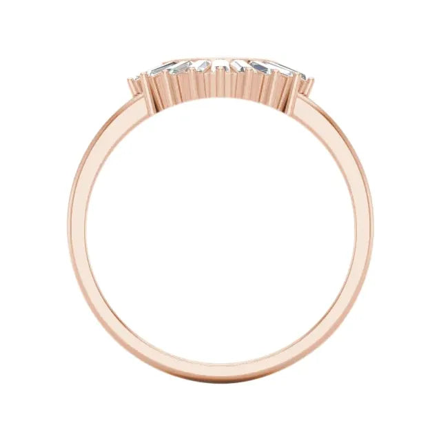 Ring Ray mit 9 Baguette - Diamanten