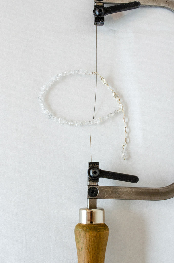 Clair de Rêve - funkelndes Bracelet aus Silber 925 mit Herkimer Bergkristall