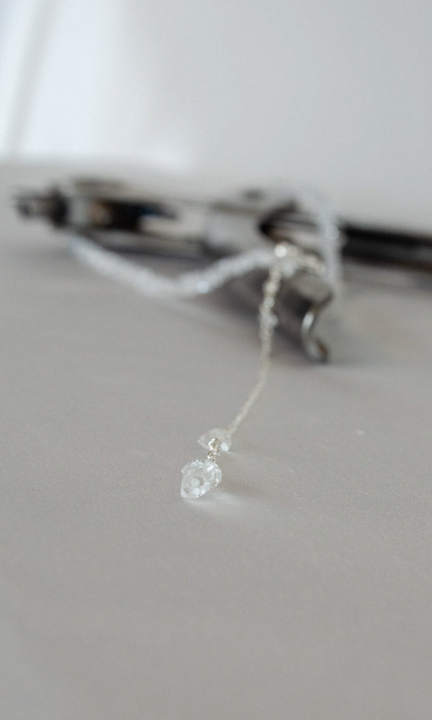 Clair de Rêve - funkelndes Collier aus Silber 925 mit Herkimer Bergkristall