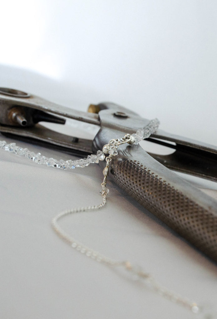 Clair de Rêve - funkelndes Collier aus Silber 925 mit Herkimer Bergkristall