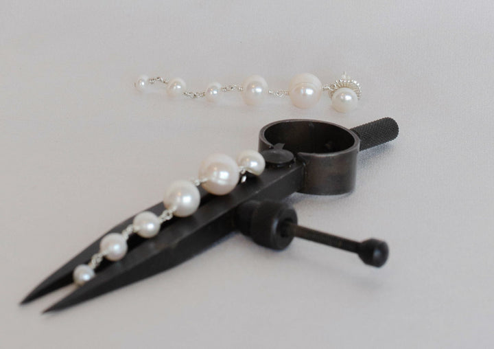 Éclat de Perle - elegante Ohrringe aus Silber 925 mit weissen Süsswasserperlen