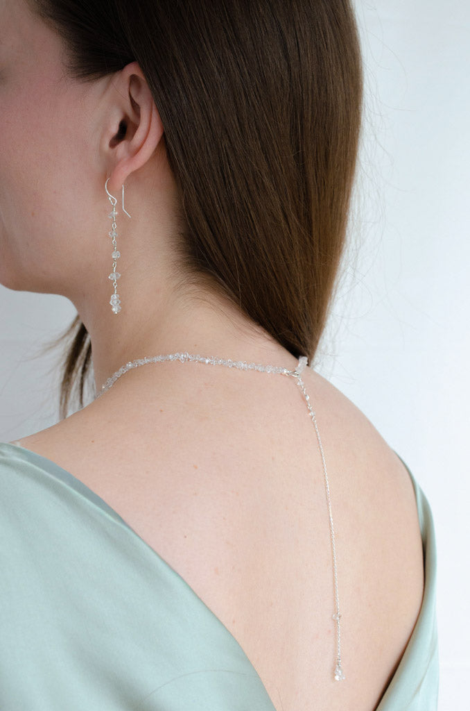 Clair de Rêve - funkelndes Collier aus Silber 925 mit Herkimer Bergkristall
