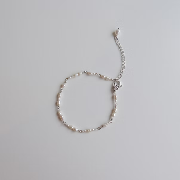 Bracelet Silber 925 mit weissen Süsswasserperlen