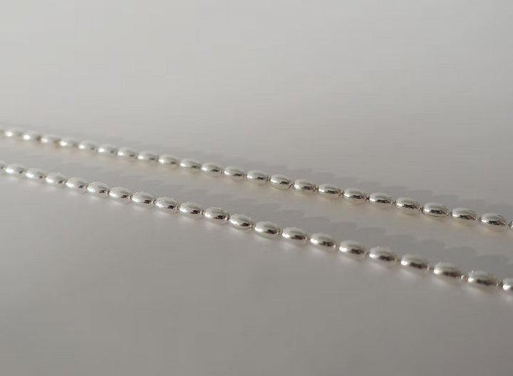 Collier Eier Kette Silber 925