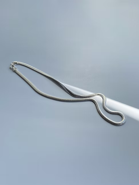 Collier Schlange flach in Silber 925