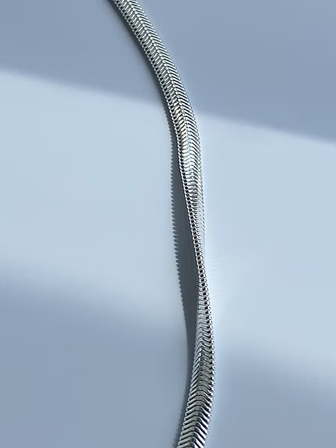 Collier Schlange flach in Silber 925