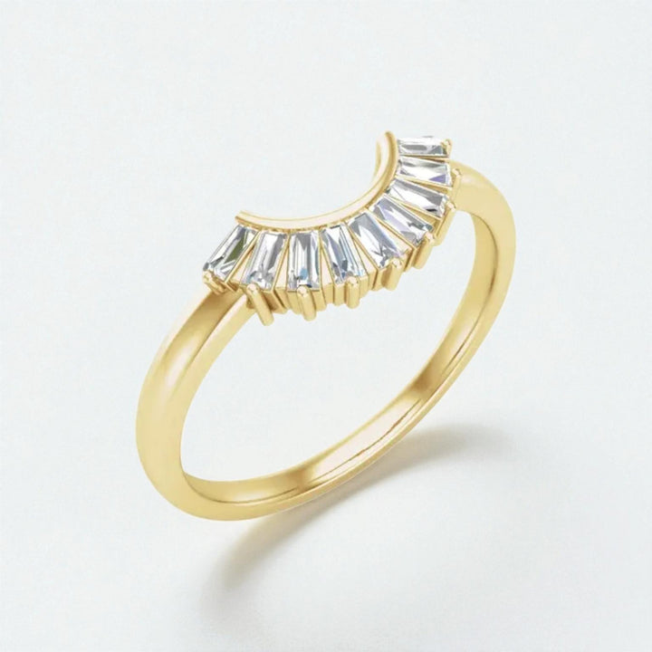 Ring Ray mit 9 Baguette - Diamanten