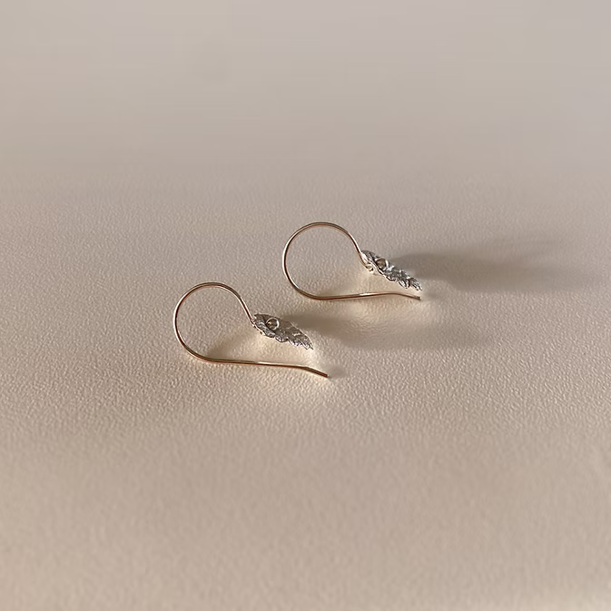 Gundelrebe Ohrhänger klein mit Kugel