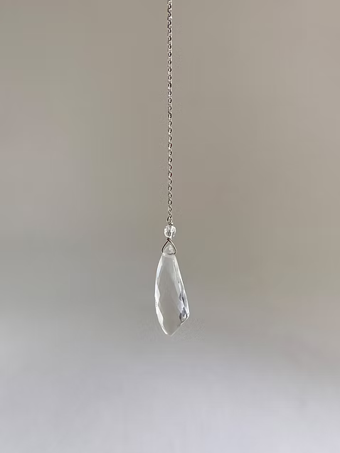 Rückenketten Silber 925 mit Bergkristall